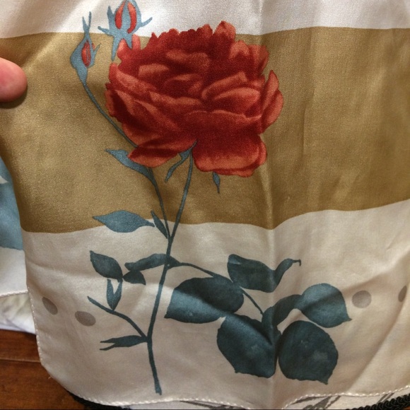 Charter Club Silk Floral Scarf - Picture 3 of 5